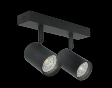 GU10 SURFACE MOUNTED SPOT LIGHT FITTING - 2 HEADS